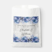 シルバーブルー感謝してい花模様ユー結婚ズ フェイバーバッグ (正面)