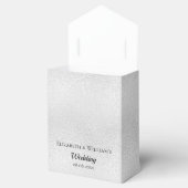 シルバーブルー感謝してい花模様ユー結婚ズ フェイバーボックス (オープン)