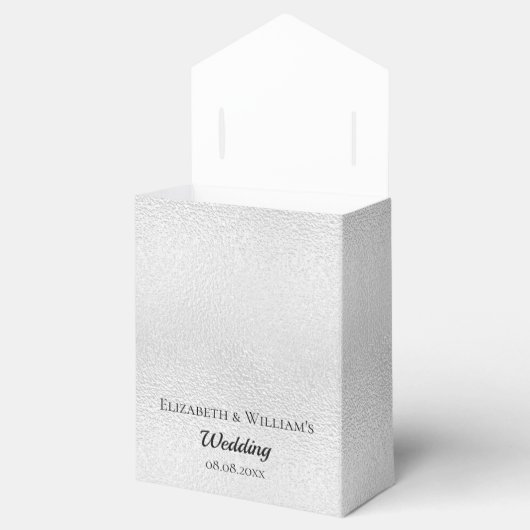 シルバーブルー感謝してい花模様ユー結婚ズ フェイバーボックス (オープン)