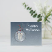 シルバーブルー歯科医ホリデーカード シーズンポストカード (スタンド正面)