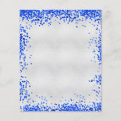 シルバーブルー王室のウェディングプログラムタイムライン予算 チラシ (裏面)