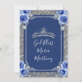  シルバーブルー王室のバラキンセアニェラ  招待状 (裏面)