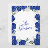 シルバーブルー王室のバラズウエスタンチャラキンセニェラ 招待状 (裏面)