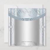 シルバーブルー男の赤ちゃん《キリスト教》洗礼式や命名式 招待状 (裏面)