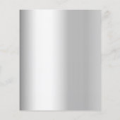 シルバーブルー紙吹雪結婚式招待状 (裏面)