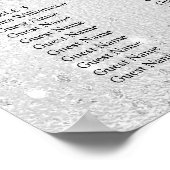 シルバーブルー結婚の花の座席表 ポスター (角)