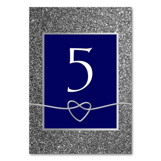 シルバーブルー結婚ズ テーブルナンバー (正面)