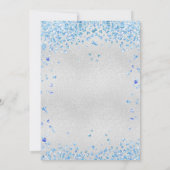 シルバーブルー結婚ハートラグジュアリー 招待状 (裏面)