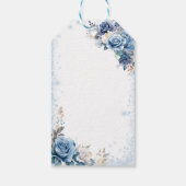 シルバーブルー魔法のスノーフレークMis Quinceありがとう ギフトタグ (裏面)