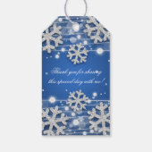 シルバーブルー30歳の誕生日ありがとう冬 ギフトタグ (裏面)