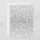 シルバーブーケエレガントグリッター結婚CLASSY 招待状 (裏面)