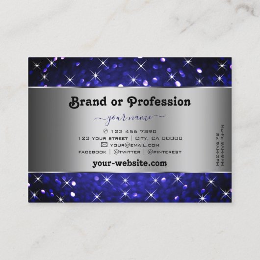 シルバーブ王室のルーグリッタースパークルスターズエレガンス 名刺 (裏面)