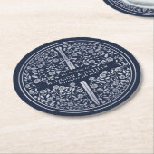 シルバーブ王室のルーズ中世結婚剣 ラウンドペーパーコースター (アングル)