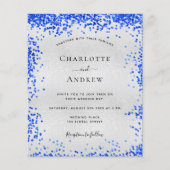 シルバーブ王室のルーバジェット結婚式招待状 チラシ (正面)