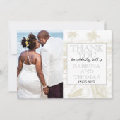 シルバープエルト結婚リコの写真ありがとう サンキューカード (正面)