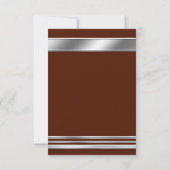 シルバープラチエレガントナシャインRSVPカード – 任意の色 出欠カード (裏面)