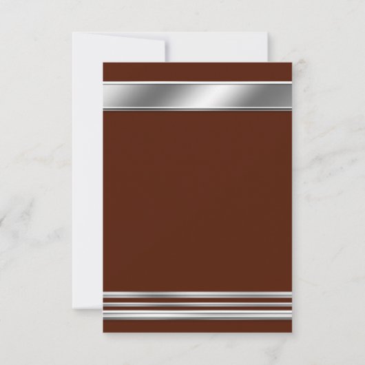 シルバープラチエレガントナシャインRSVPカード – 任意の色 出欠カード (裏面)