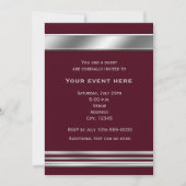 シルバープラチナシャインエレガント招待状 – 任意の色 招待状 (正面)