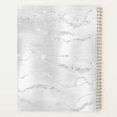 シルバープラチナステンレスマーブルグリッターアートデコール プランナー手帳 (裏面)