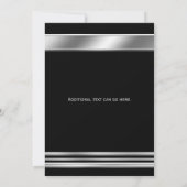 シルバープラチナムシャインエレガントイベント招待状 招待状 (裏面)