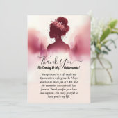 シルバープラムレースガウンBOHOブルゴーニュキンセアニェラ サンキューカード (スタンド正面)