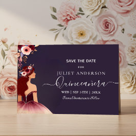 シルバープラムレースガウンBOHOブルゴーニュキンセアニェラ セーブザデート