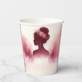 シルバープラムレースガウンBOHOブルゴーニュキンセアニェラ 紙コップ (裏面)