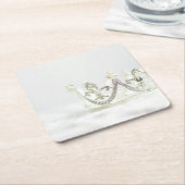 シルバープリンセスクラウン スクエアペーパーコースター (アングル)