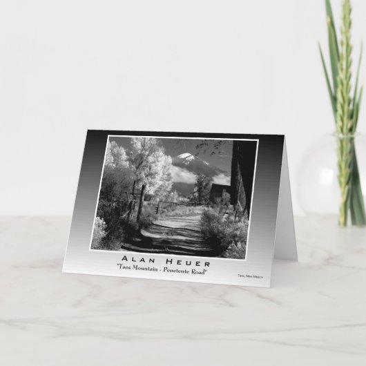 シルバープリント「タオス山ペンテンテロード」 カード (正面)