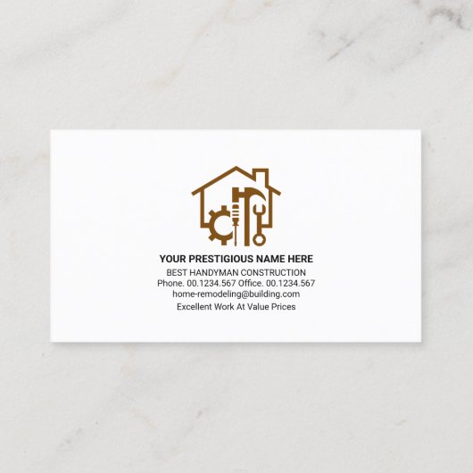 シルバープレートホームリペアサイネージマスターハンディマン 名刺 (裏面)