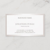 シルバープロフェッショナルプレーンお洒落スタイリッシュデザイン 名刺 (正面)