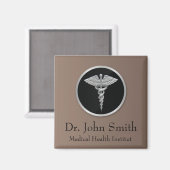 シルバープロフェッショナルメディカルカドゥセウス – マグネット (正面/裏面)