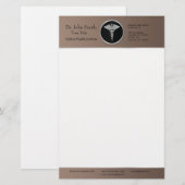 シルバープロフェッショナルメディカルカドゥセウス – 文房具 便箋 (正面/裏面)