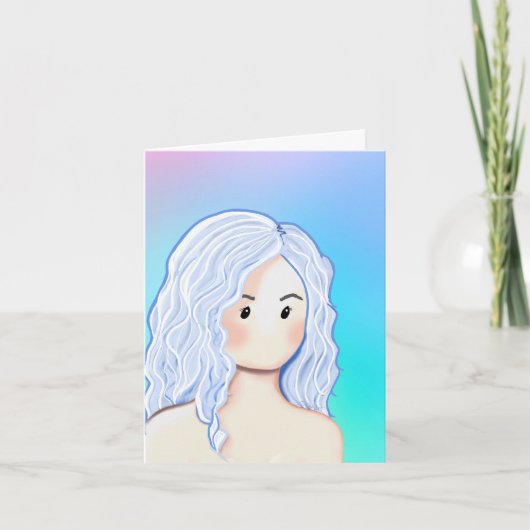 シルバーヘアの美しさ 感謝カード (正面)