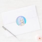 シルバーヘア美しい ラウンドシール (封筒)