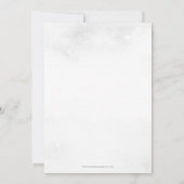 シルバーベビーその冷たい外の冬のベビーシャワー 招待状 (裏面)