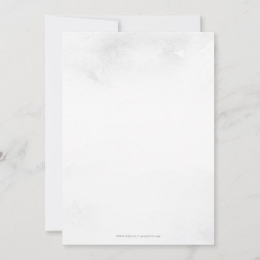 シルバーベビーその冷たい外の冬のベビーシャワー 招待状 (裏面)