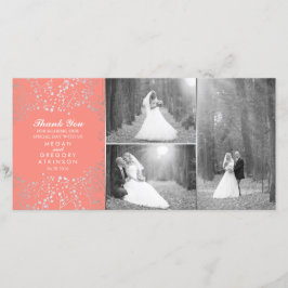 シルバーベビーの息の結婚サンゴの写真ありがとう サンキューカード