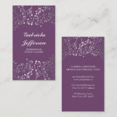 シルバーベビーズブレスアメジストヴィンテージ エレガント 名刺 (正面/裏面)