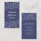 シルバーベビーズブレスネイビーエレガントヴィンテージ 名刺 (正面/裏面)