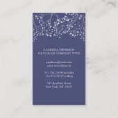 シルバーベビーズブレスネイビーエレガントヴィンテージ 名刺 (裏面)