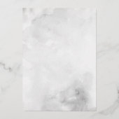 シルバーベビー外は冷たいベビーシャワー 箔招待状 (裏面)