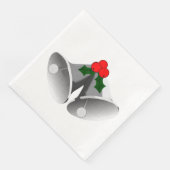 シルバーベルとホリーペーパーナプキン (コーナー)