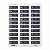 シルバーベルと対角ストライプ材 ラベル (フルシート)