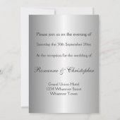 シルバーベルイブニングレセプションウェディング 招待状 (裏面)