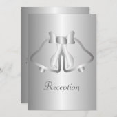 シルバーベルイブニングレセプションウェディング 招待状 (正面/裏面)