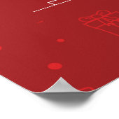 シルバーベルクリスマスポスター24x36 /赤 ポスター (角)