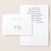 シルバーベルゴールドフォイルクリスマスカード 箔カード (ディスプレー)