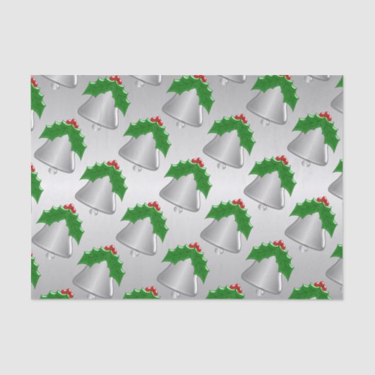 シルバーベルシルバーカラークリスマス 薄葉紙 (正面)