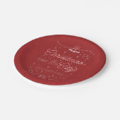 シルバーベルズクリスマス7"紙プレート ペーパープレート (アングル)